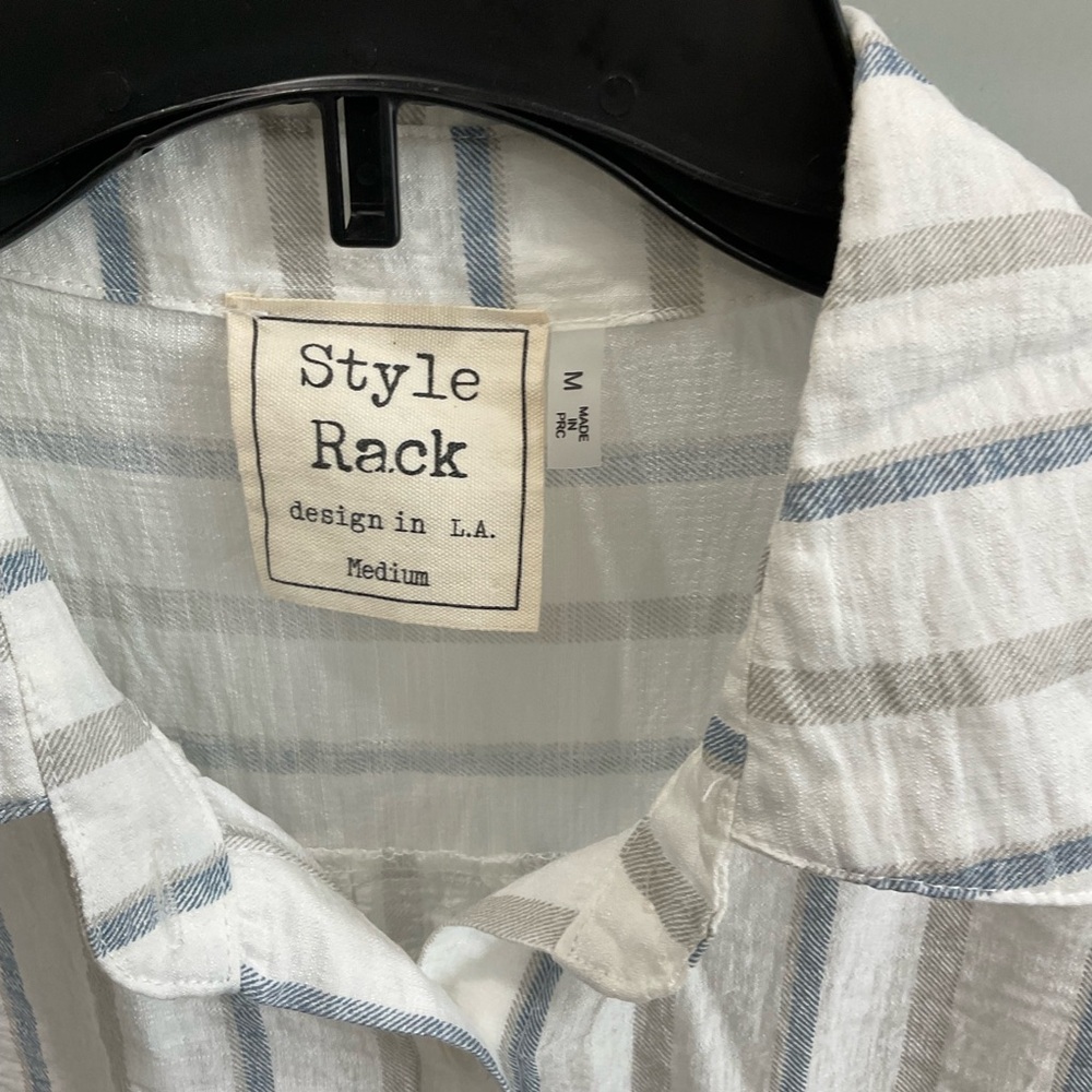 Style Rack Striped Button-Up Shirt - Picture 3 of 6